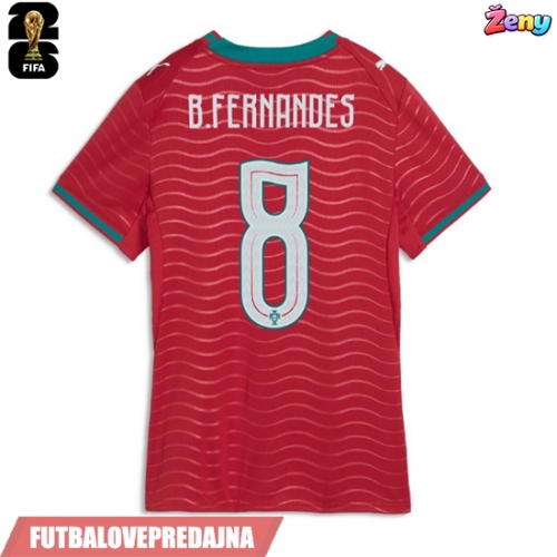 Lacne Ženy Futbalové dres Portugalsko Bruno Fernandes #8 MS 2026 Krátky Rukáv - Domáci